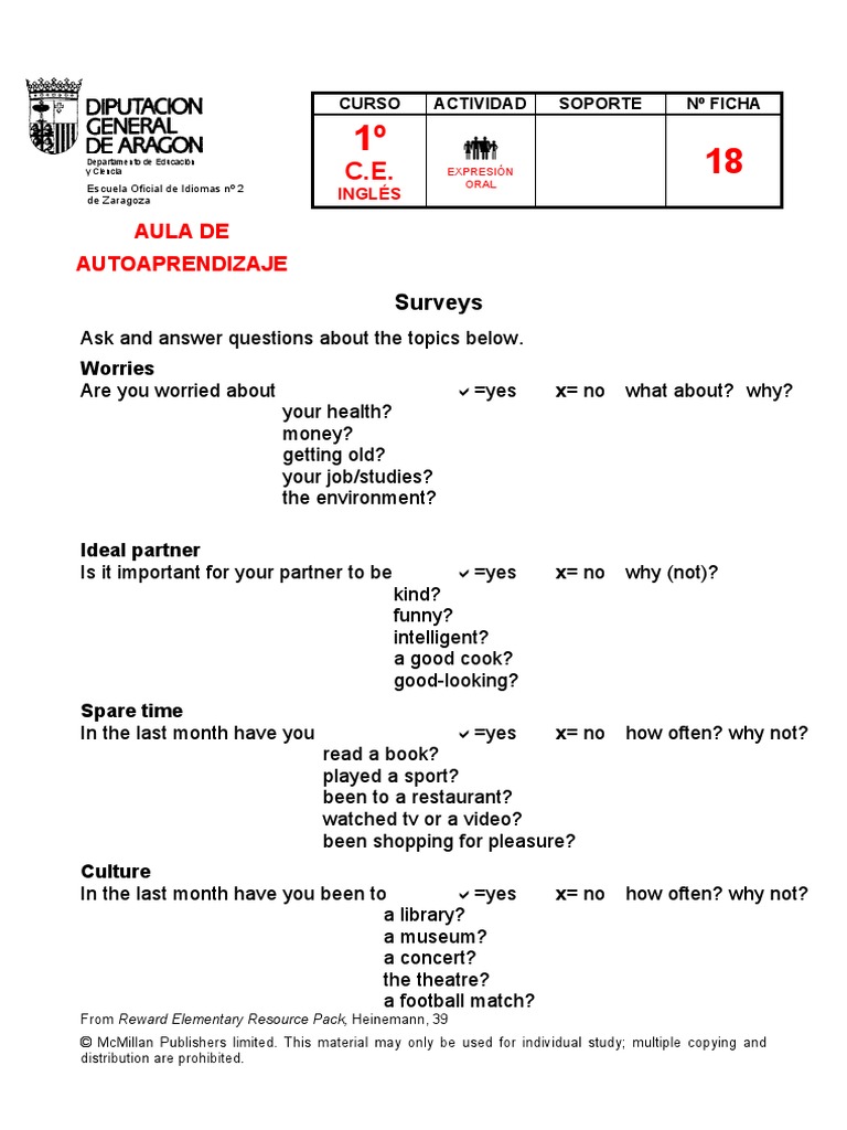 Aula de Autoaprendizaje: Surveys | PDF