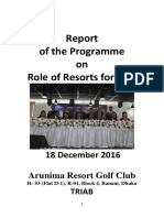 Report of The Programme On Role of Resorts For SDG