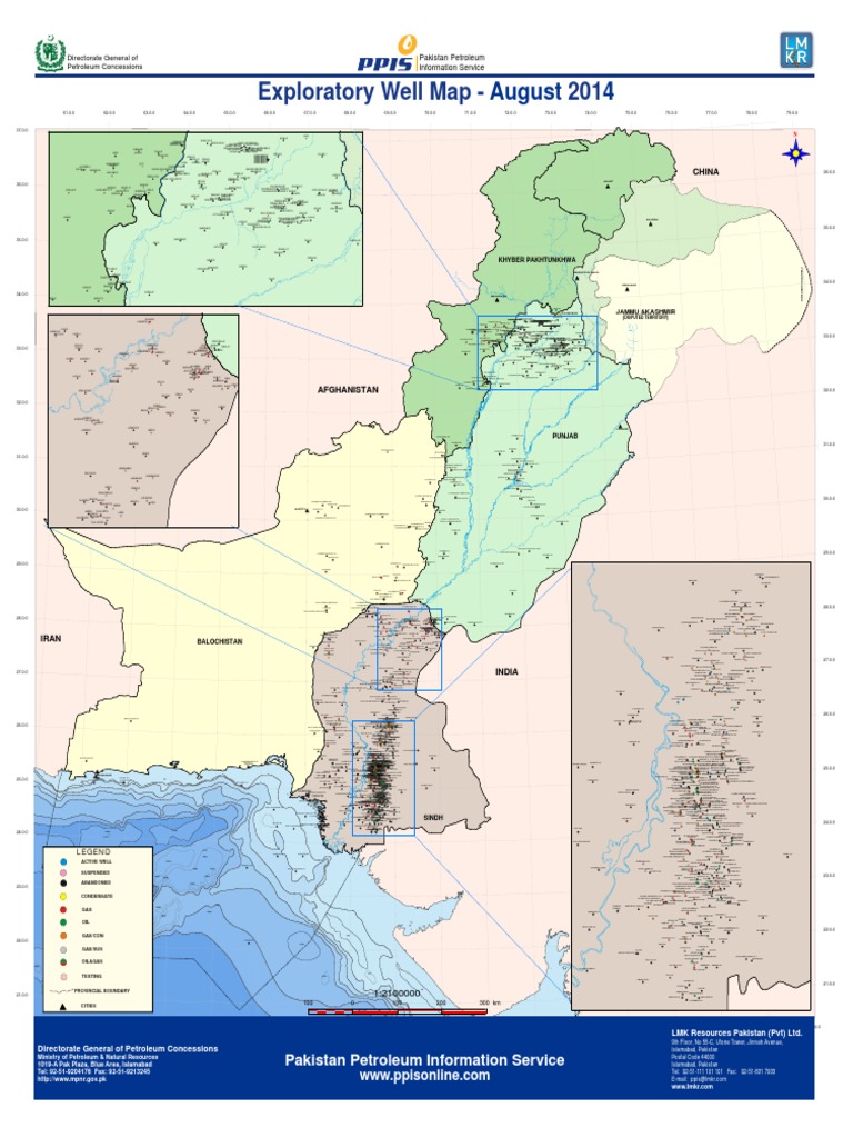 Pakistan Exploratory Well Map 2014 | PDF | South Asia | Pakistan