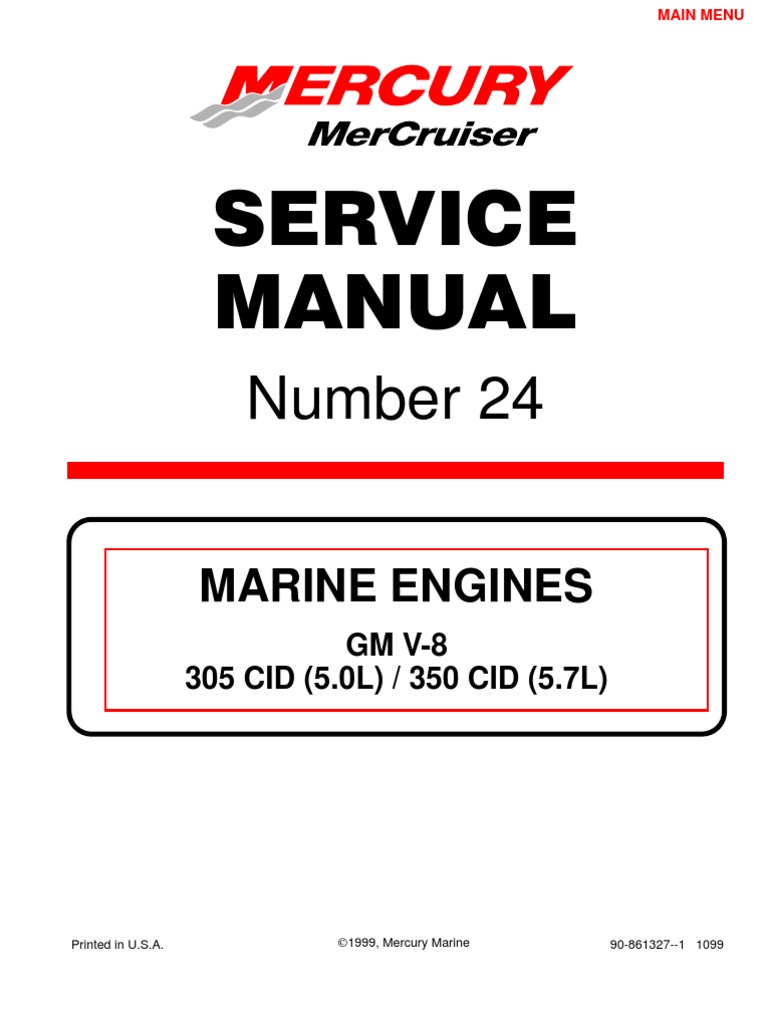 Mercruiser Service Manual GM V6 4.3 complete | Distributor | Carburetor