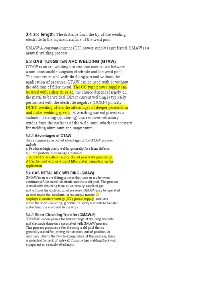 3.4 Arc Length The Distance From The Tip of The Welding Download