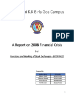 Project Report On 2008 Financial Crisis