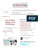 List of Bank Slogans and Punchlines _ Bank Exams Today