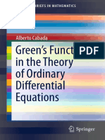 (SpringerBriefs in Mathematics) Alberto Cabada (Auth.) - Green's Functions in The Theory of Ordinary Differential Equations-Springer-Verlag New York (2014)