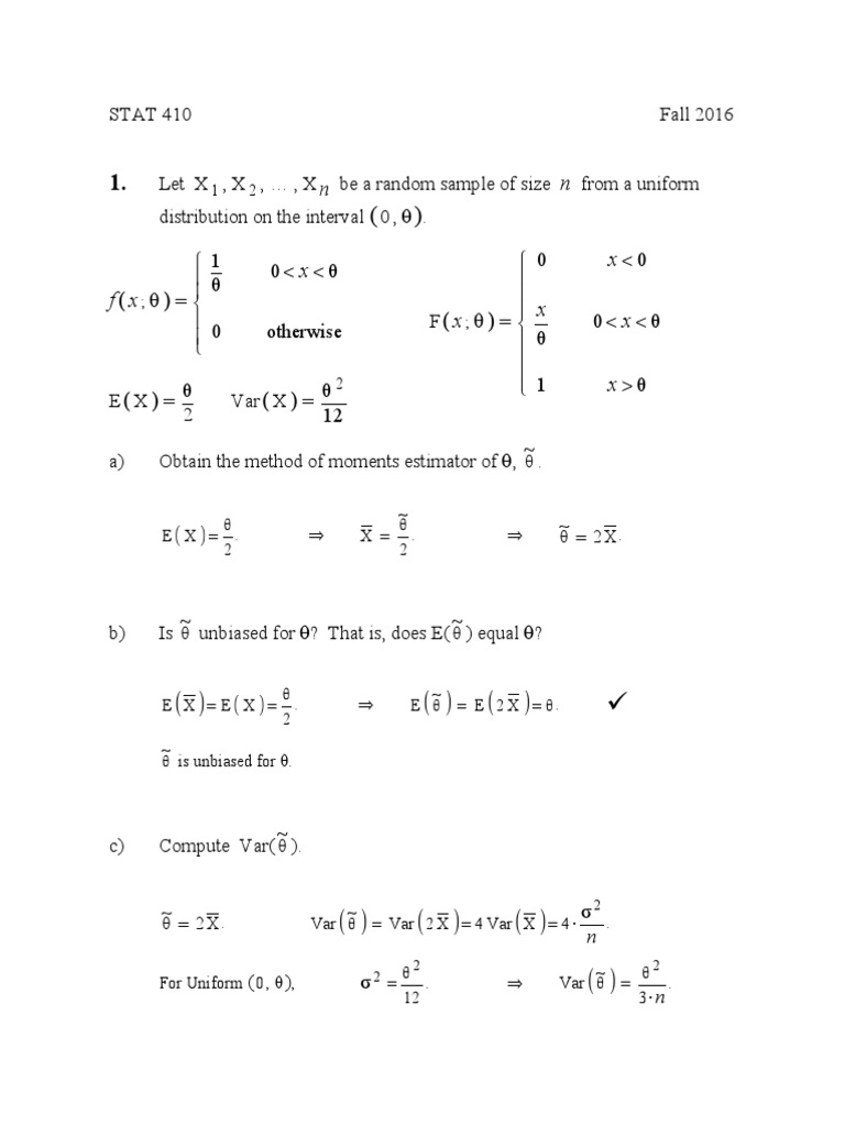 Statistics Estimation Techniques | PDF | Bias Of An Estimator | Estimator
