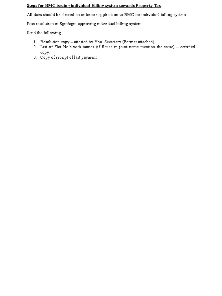 BMC Individual Property Tax Billing Steps | PDF | Government ...