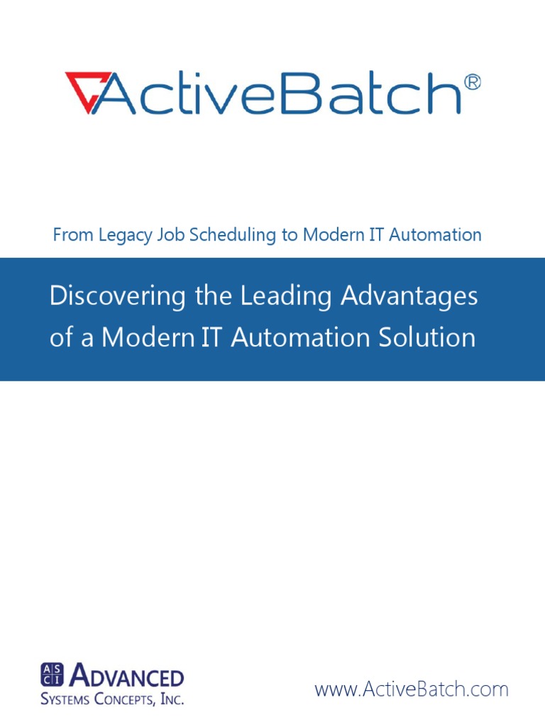 ActiveBatch Automated Migration Definitive Guide To Migrating From Your ...