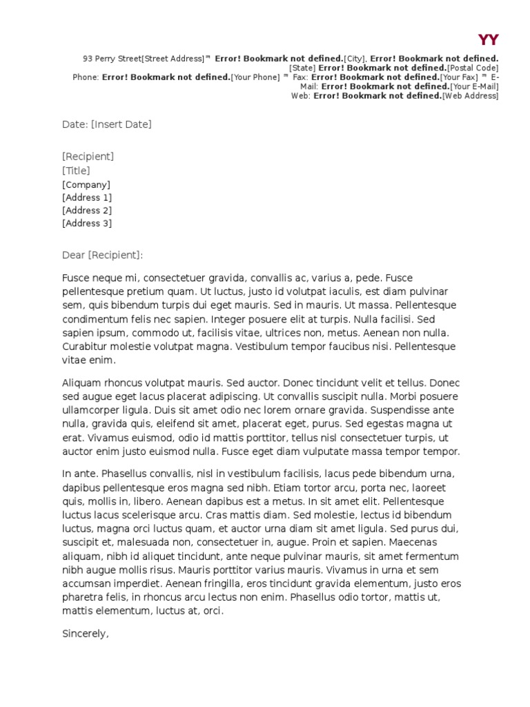 Placeholder Document Template | PDF