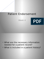 Patient Endorsement