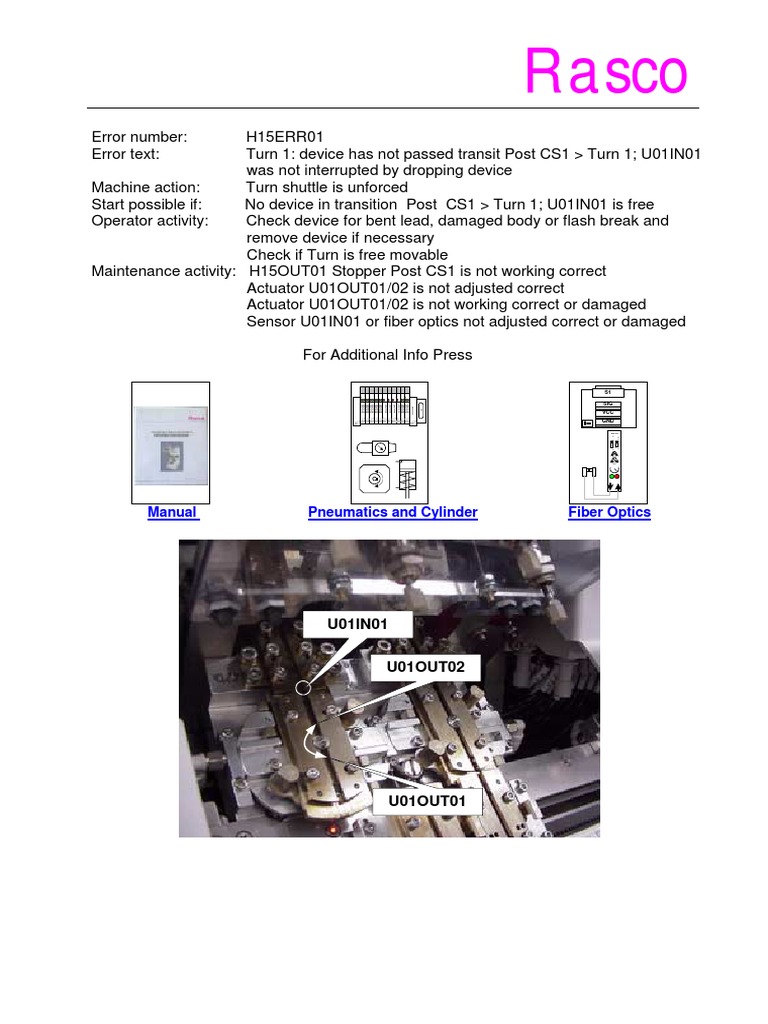 Rasco: Manual Pneumatics and Cylinder Fiber Optics | PDF