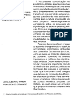 WARAT, Luis Alberto. Do Postulado Da Pureza Metodológica Ao Princípio Da Heteronímia Significativa