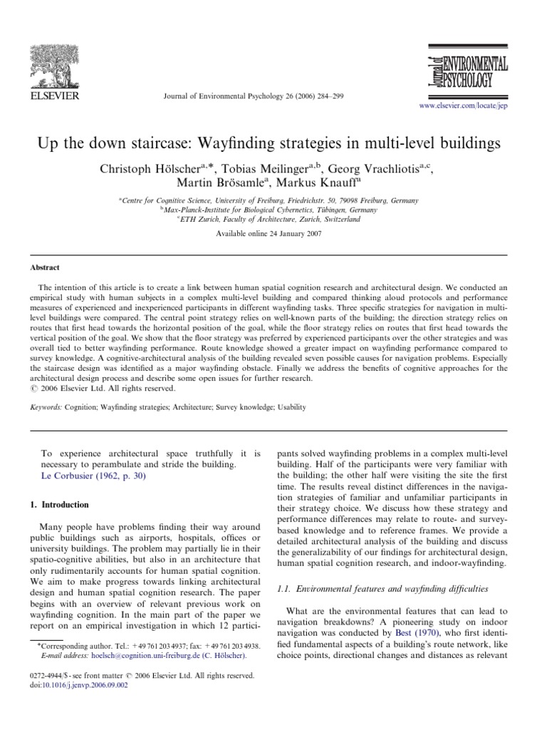 Wayfinding Strategies in Multi-Level Buildings | PDF