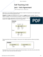 Subject - Verb Agreement