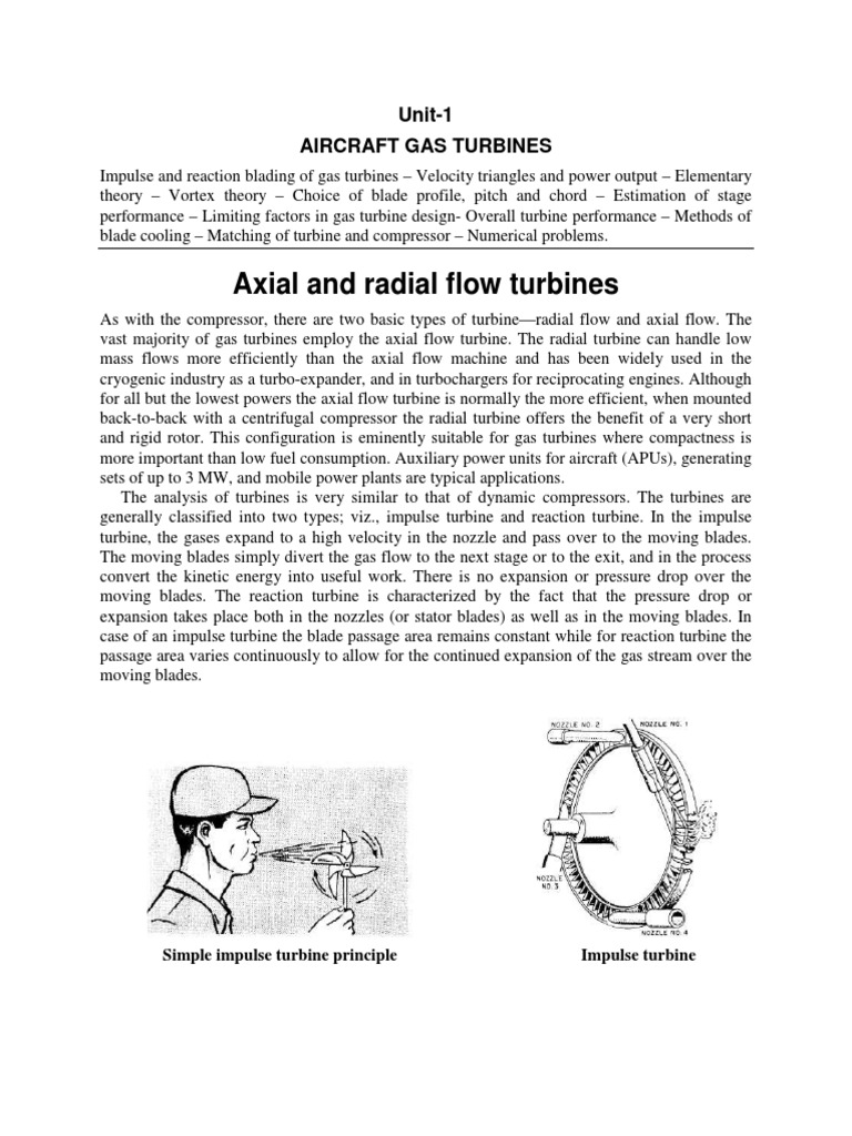 Axial vs Radial Flow Turbines Explained | PDF | Turbine | Jet Engine