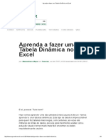 Aprenda A Fazer Uma Tabela Dinâmica No Excel PDF