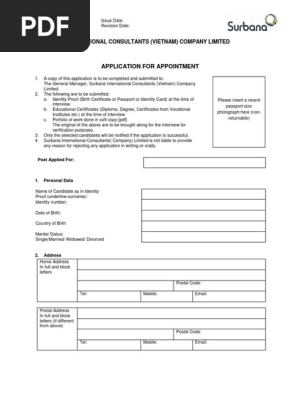 Appointment Form 2016