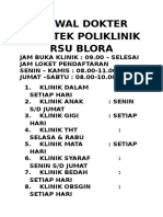 Jadwal Poli Rsu Blora