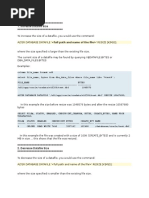 Resize Oracle database file