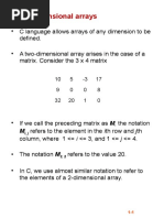 Multi Dimensional Arrays