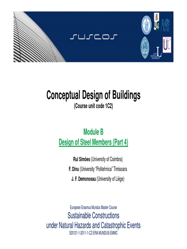 Module - B - Design of Steel Members - SUSCOS - 2016 - 2018 - Part 4 ...