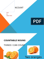 Count and Uncount Nouns: AOU BY Azra Ilyas