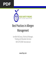 Allergen Management Best Practices