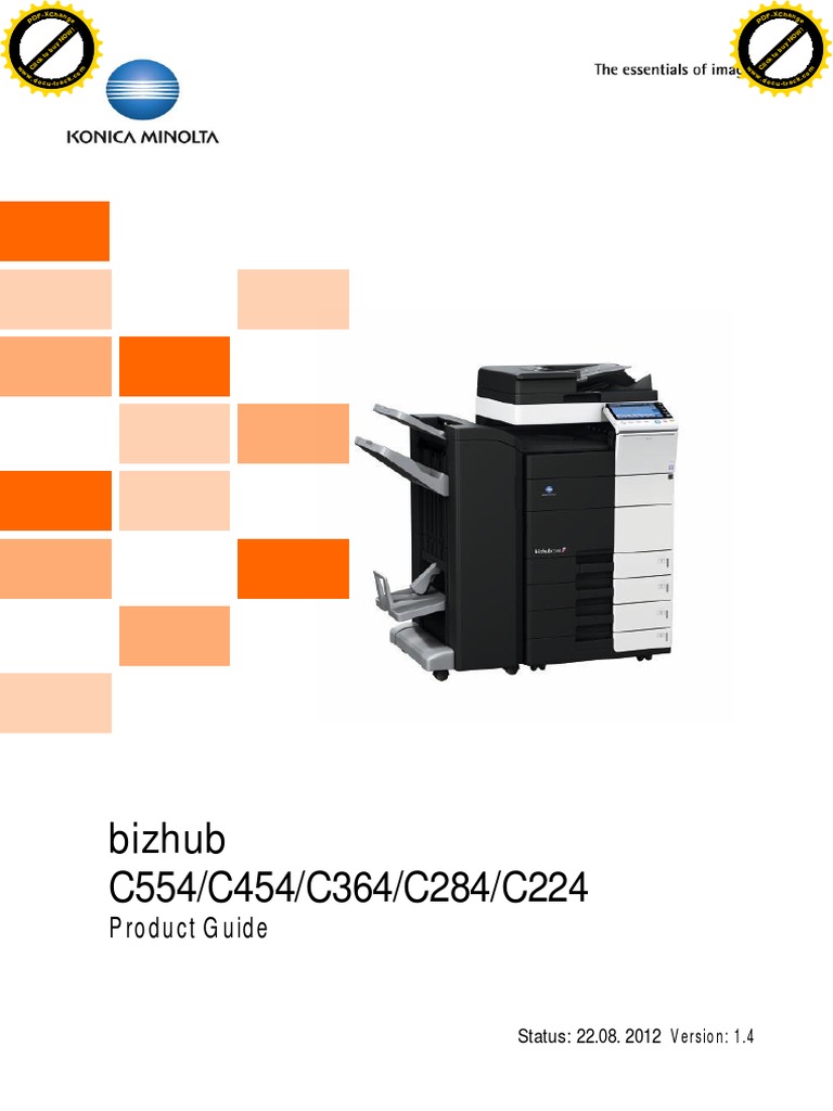 Productguide_bizhub_C224_C284_C364_C454_C554_Version_1.4 | Image Scanner |  Windows Server 2003
