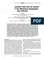 Modeling Household Solid Fuel Use Towards Reporting of The Millennium Development Goal Indicator