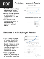 Plant Area 3 - Preliminary Hydrolysis Reactor: Levenspiel Plot