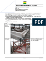 Inspection Report for Main Filter on 2012 03 30