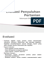 Evaluasi Penyuluhan Pertanian