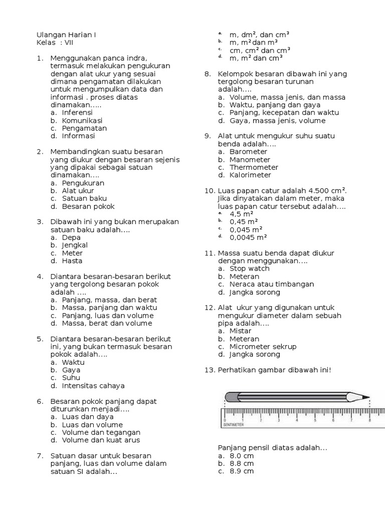 Gambar Alat Ukur Panjang Massa Dan Waktu Berbagai Alat
