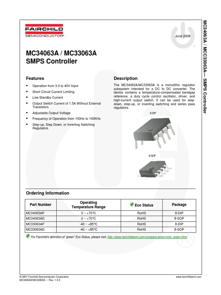 MC34063A | PDF | Computer Engineering | Electronics
