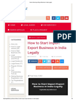 How to Start Import Export Business in India Legally