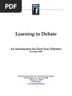 Learning To Debate PDF