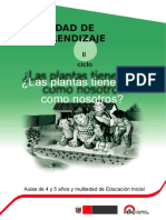 ¿Las Plantas Tienen Vida Como Nosotros?: Unidad de Aprendizaje