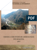 Cronica Cercetarilor Arheologice 2015