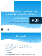 Reporting on instruments for clean electricity generation in Brazil