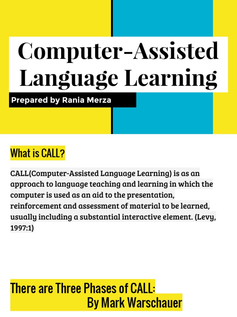 computer-assisted language learning | Multimedia | Cognition | Free 30 ...
