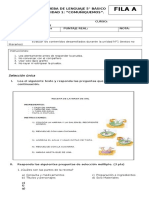 Prueba de Lenguaje Quinto Unidad I