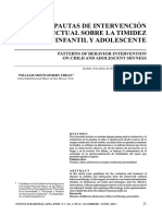 Pautas de Intervención Conductual Sobre La Timidez Infantil y Adolescente