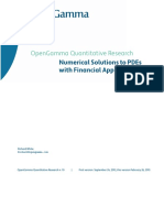 Numerical Solutions to PDEs With Financial Applications OpenGamma