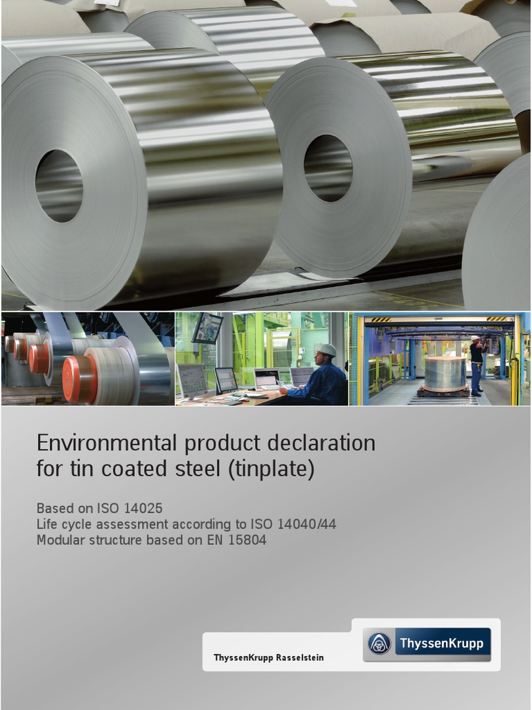 Environmental Product Declaration For Tin Coated Steel Tinplate | PDF ...