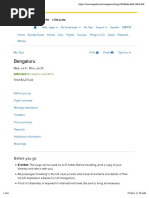 Itinerary Bengaluru