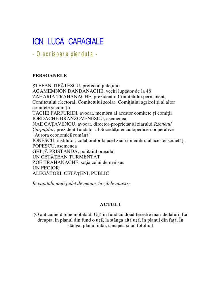 ION LUCA CARAGIALE - O scrisoare pierduta.pdf