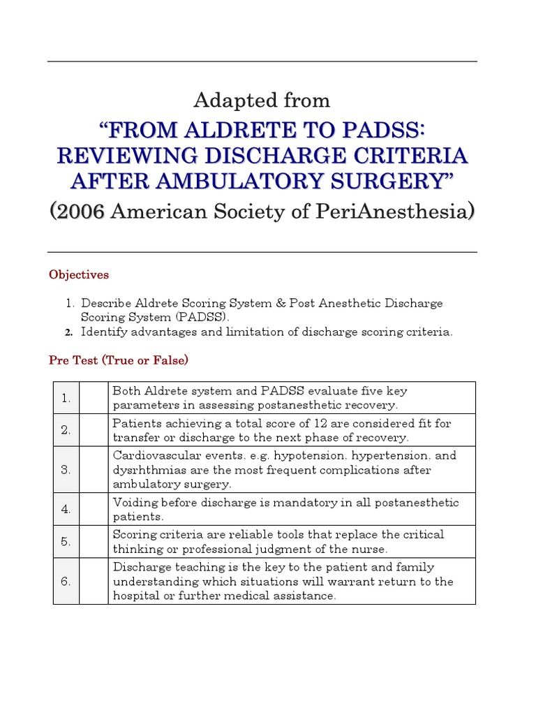 21 An Discharge Criteria | PDF