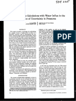 Material Balance Calculations With Water Influx in The Presence of Uncertainty in Pressures