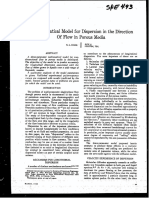 A Mathematical Model For Dispersion in The Direction of Flow in Porous Media