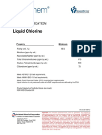 Liquid Chlorine: Sales Specification