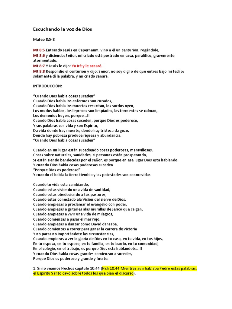 La Voz de Dios y Sus Milagros | PDF | Jesús | Cristo (título)